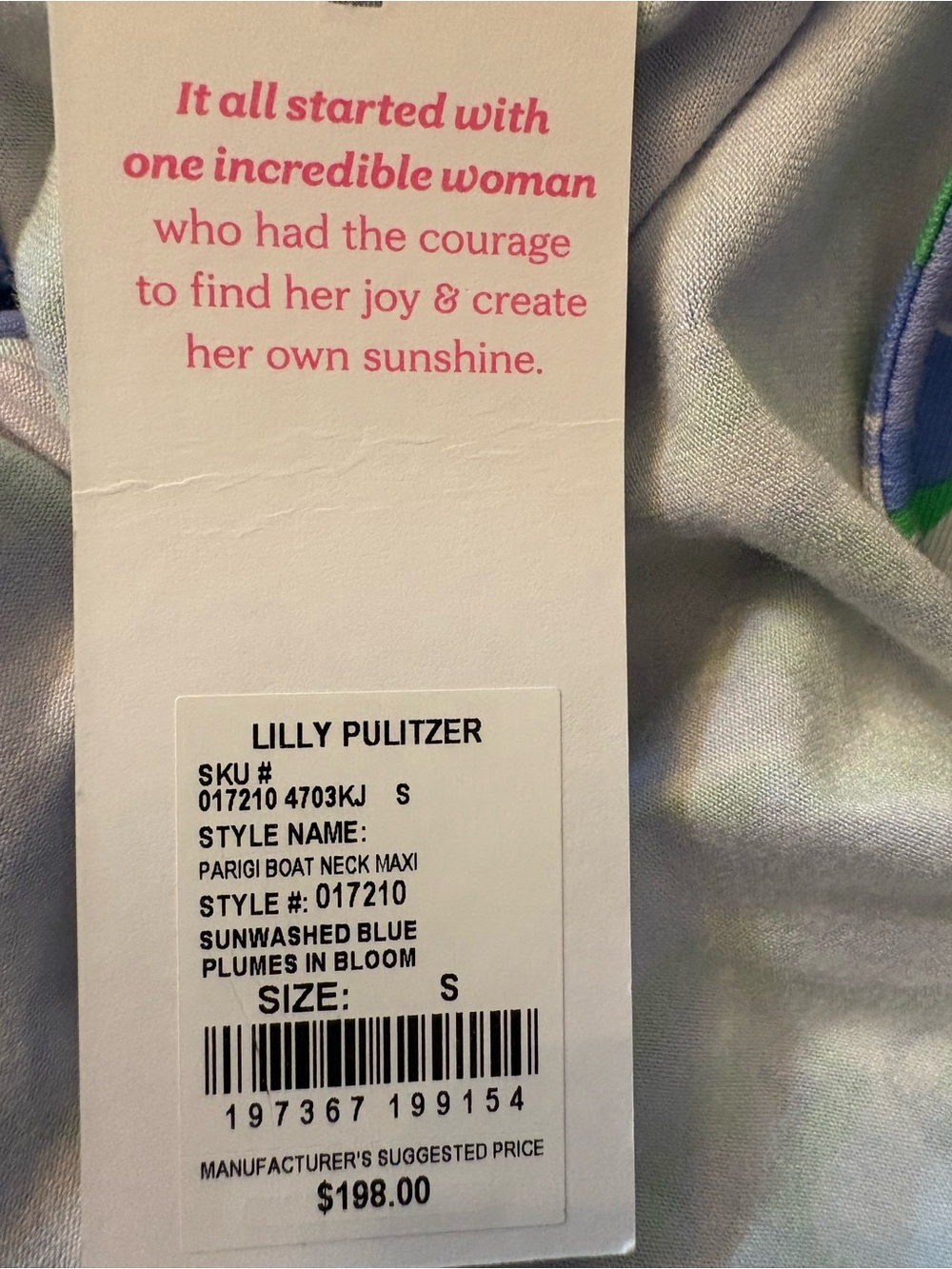 Lilly Pulitzer Parigi Maxi Dress Womens Small Blue Floral NWT Plumes In Bloom - Picture 8 of 10